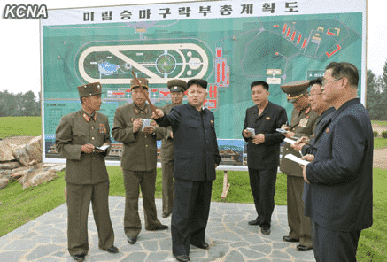 Kim Jong Un Visits Construction Site of Mirim Riding Club