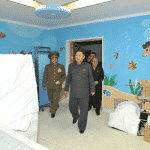 Kim Jong Un Looks round Construction Site of Children's Hospital Near Completion