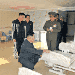 Kim Jong Un Looks round Construction Site of Children's Hospital Near Completion