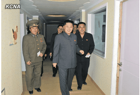 Kim Jong Un Looks round Construction Site of Children's Hospital Near Completion
