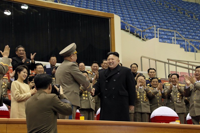 Kim Jong Un Watches Sports Matches of Service Personnel of KPA