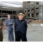 Kim Jong Un Looks round Construction Site of Apartment Houses for Educators