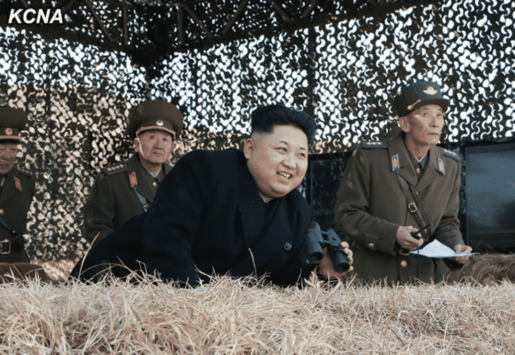 Kim Jong Un Watches Drill of KPA Air and Anti-Air Force