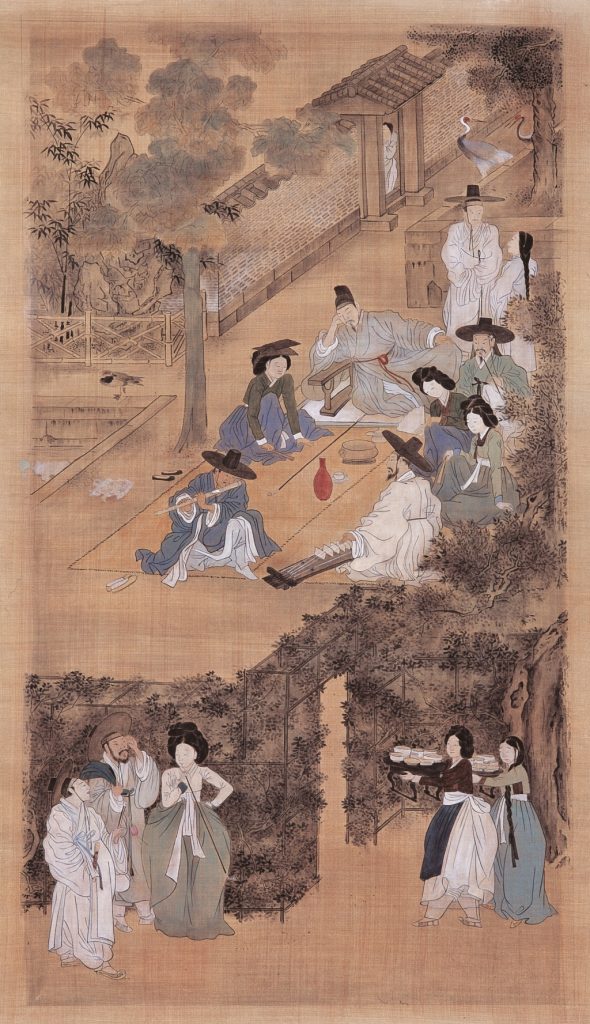 Korean people in a painting from the 18th century